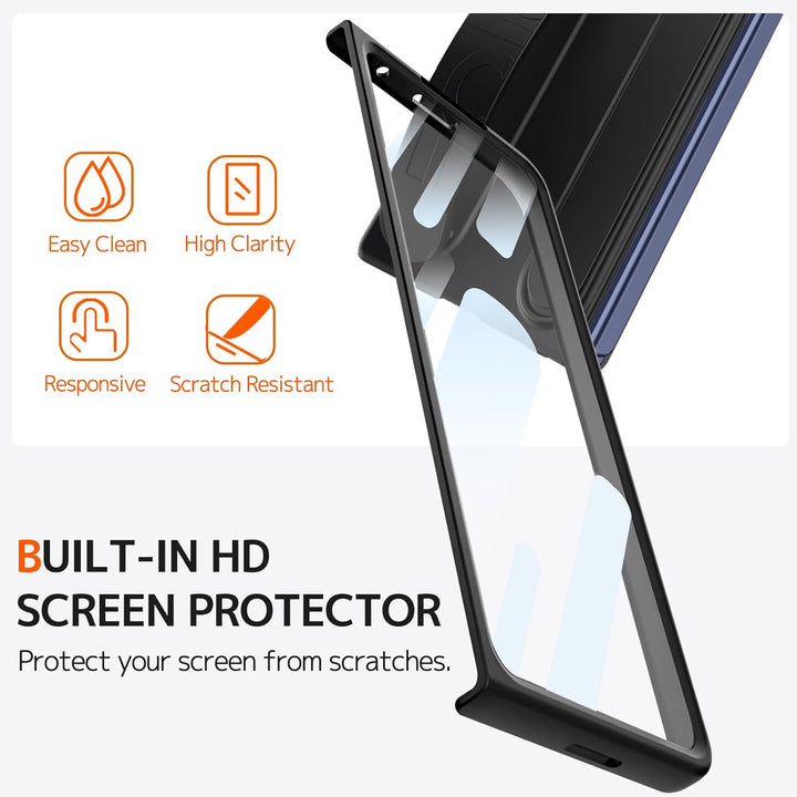 NINKI Kompatibel mit Samsung Galaxy Z Fold 3 Hülle mit Armband Samsung z fold 3 Handyhülle mit Ständ