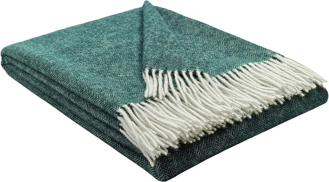 Wolldecke 100% Schurwolle Wohndecke in versch. Farben 140 x 200 cm Tagesdecke Schurwolldecke Woll-Pl