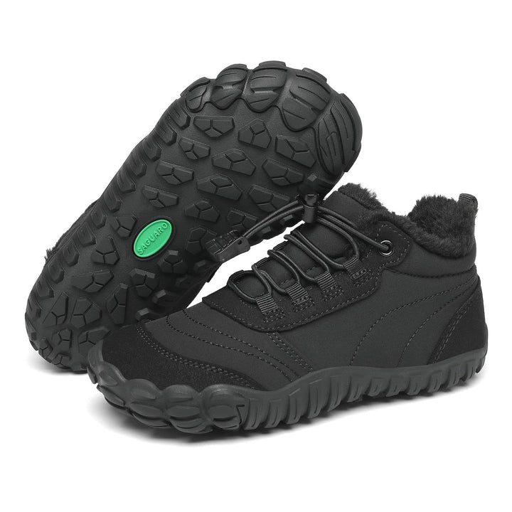 SAGUARO Kinder Winter Barfussschuhe Winterschuhe Warme Gefüttert Wanderschuhe Leicht rutschfest Wint
