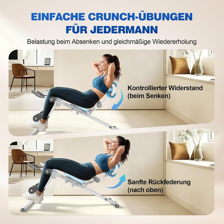 Bauchtrainer Bauchmuskeltrainer für Zuhause, Multifunktionale Verstellbarer Trainingsgerät für Ganzk