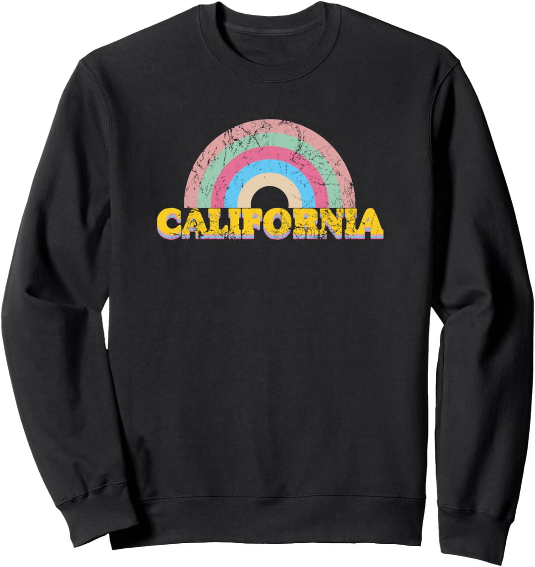 Retro California Sunshine Rainbow Sweatshirt