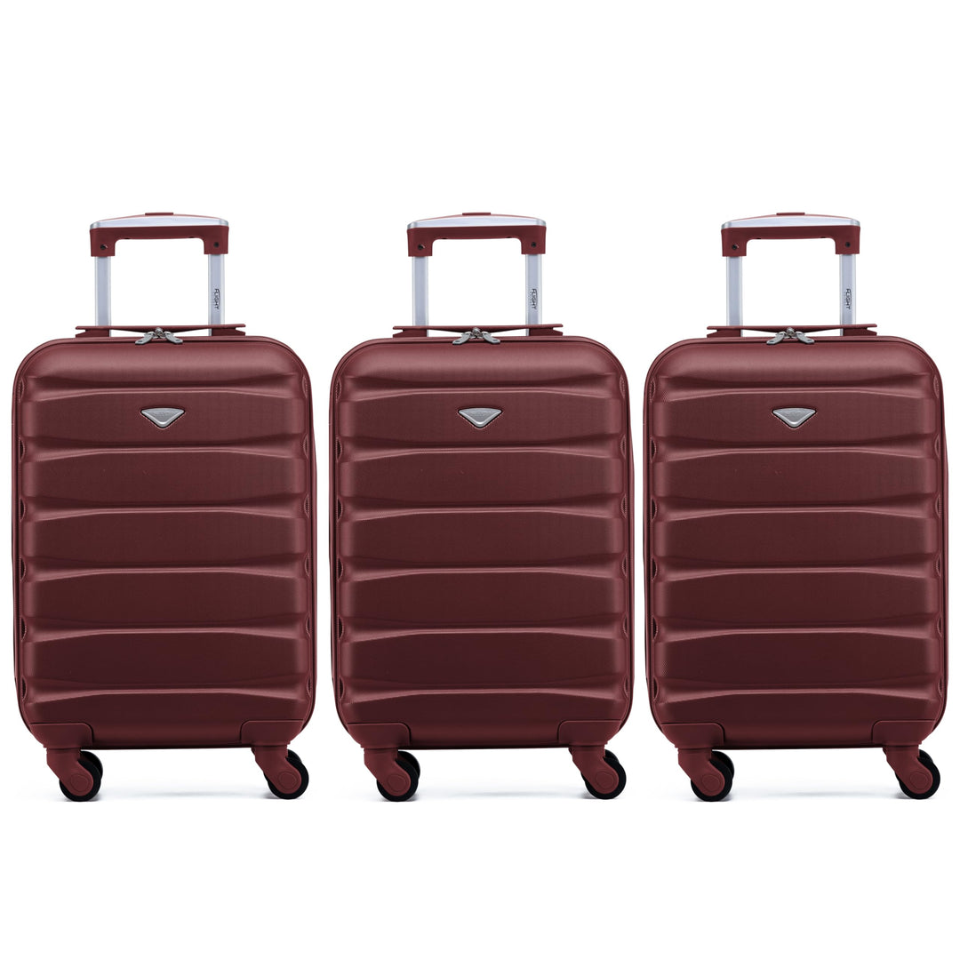Flight Knight 3er-Pack Leichte 4-Rad-abs-hartschalenkoffer Handgepack, Zugelassen Fur Uber 35 Flugge