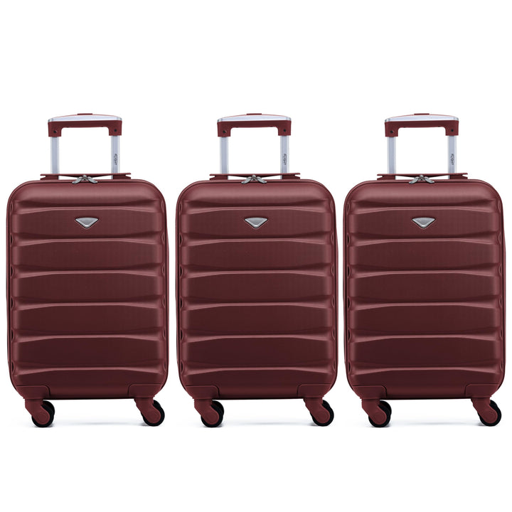 Flight Knight 3er-Pack Leichte 4-Rad-abs-hartschalenkoffer Handgepack, Zugelassen Fur Uber 35 Flugge
