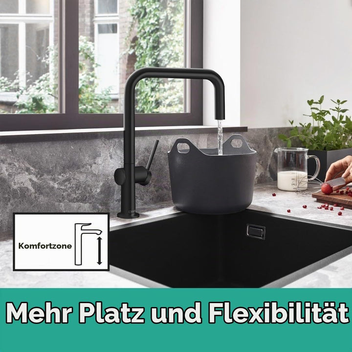 hansgrohe Küchenarmatur Talis M54 (Wasserhahn Küche, 360° schwenkbar, hoher Komfort-U-Auslauf 220mm,