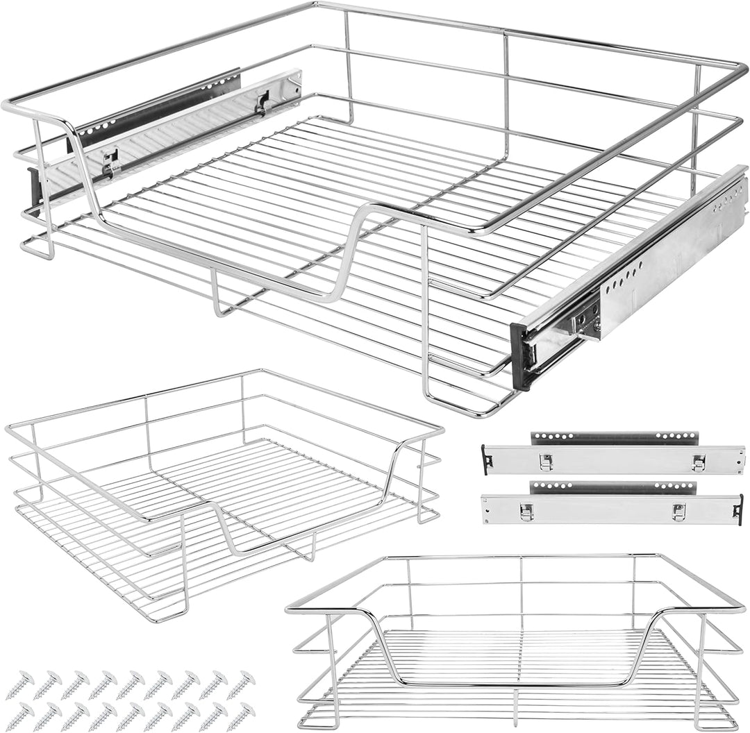 Haushalt International Teleskop Schublade - Küchenschrank Schublade für 50 cm Küchenschränke, Aufbew