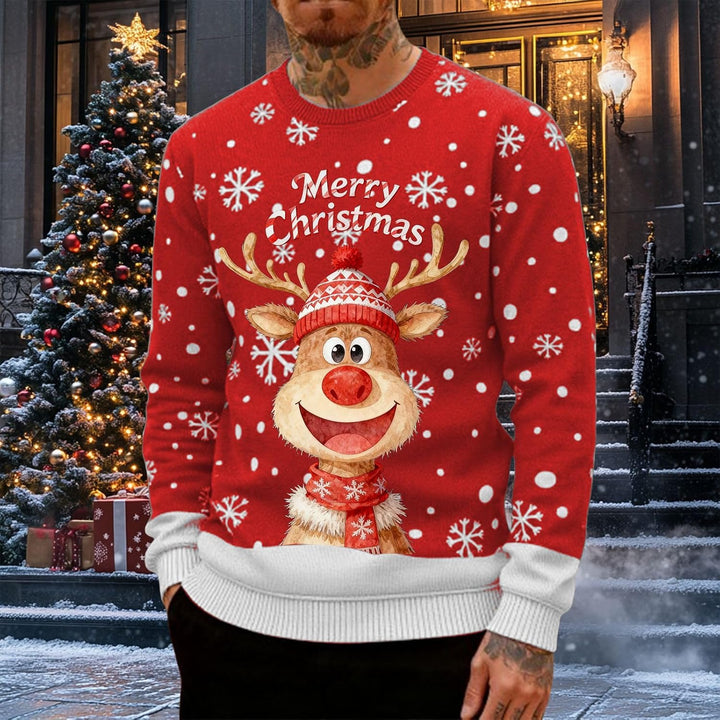 Hässliche Weihnachtspullover Herren Lustig Ugly Weihnachtspulli - Christmas Sweater Weihnachts Baumw