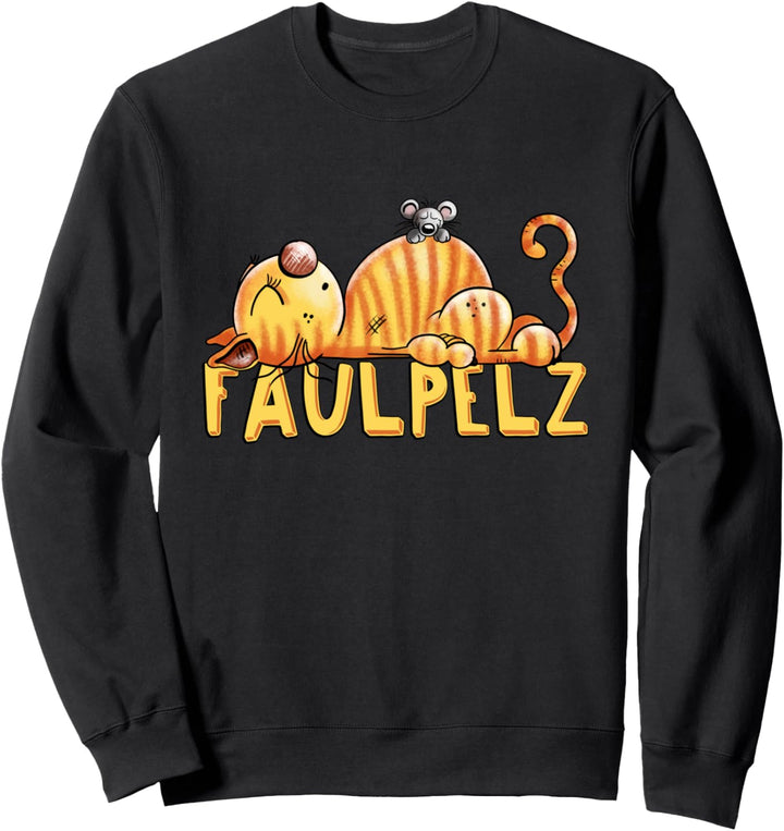 Faulpelz Katze I Katzenmotiv Katzendruck Katzen Spruch Fun Sweatshirt