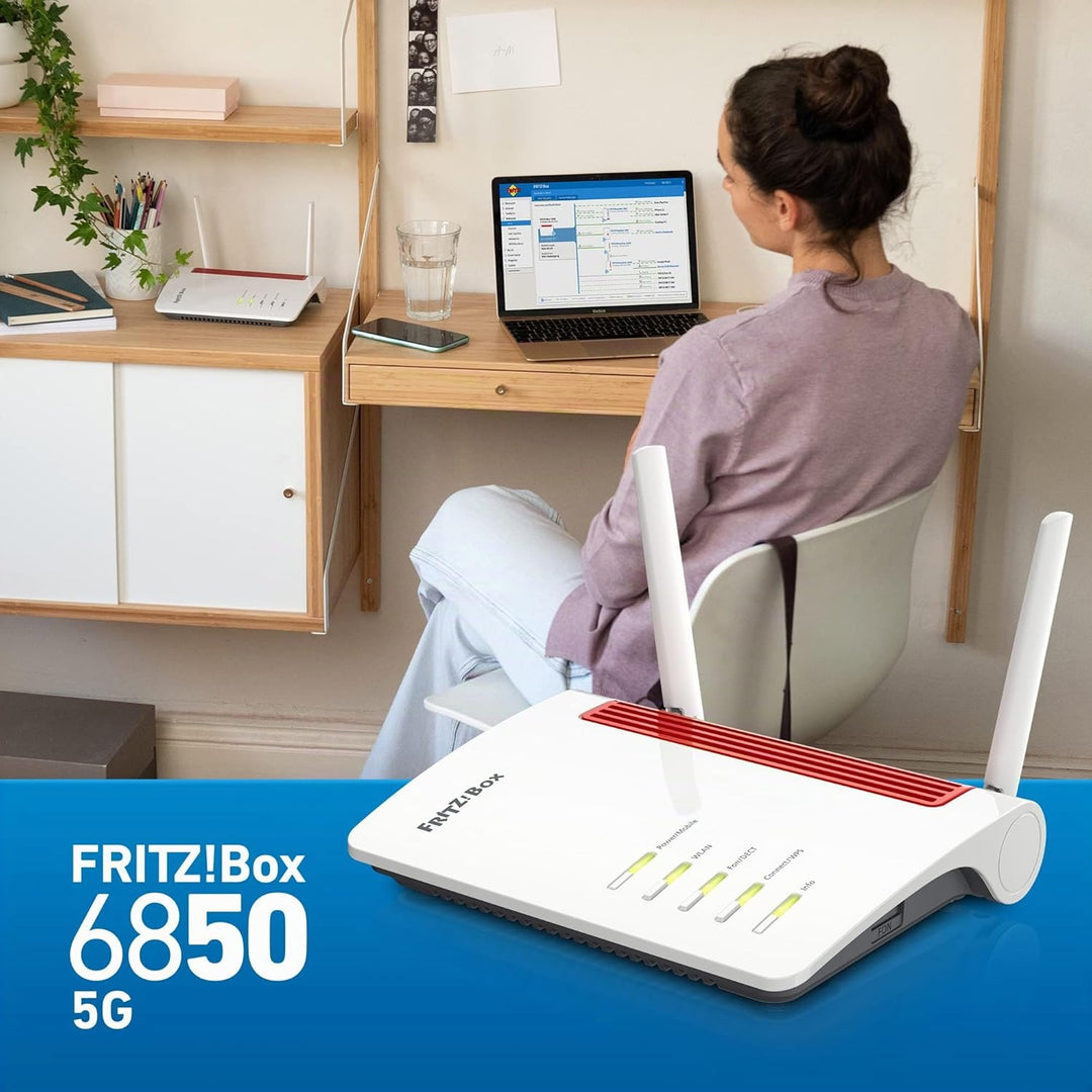 AVM FRITZ!Box 6850 5G International (Mobilfunk-Internet bis zu 1.300 MBit/s, WLAN AC+N bis 866 (5 GH