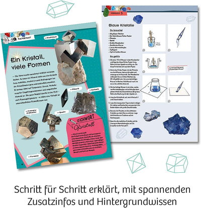 Kosmos 616854 Crystal Growing - Kristalle züchten Experimentier Set für Kinder mit mehrsprachiger An