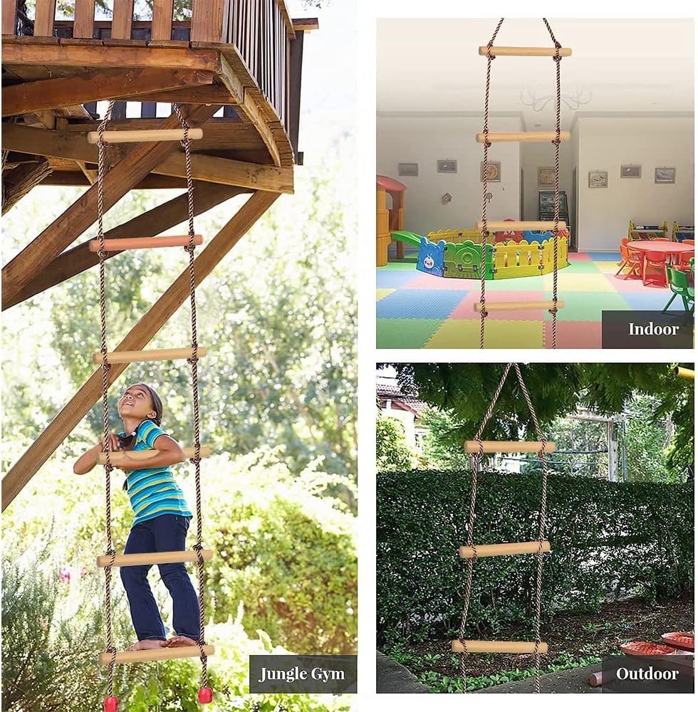 Multifunktions Trapeze Schaukel,Trapez mit Kunststoffringen,Multifunktions Kinderholz Trapez,Trapez