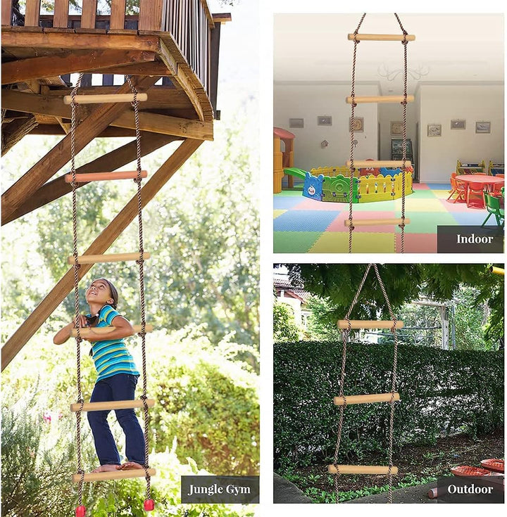 Multifunktions Trapeze Schaukel,Trapez mit Kunststoffringen,Multifunktions Kinderholz Trapez,Trapez