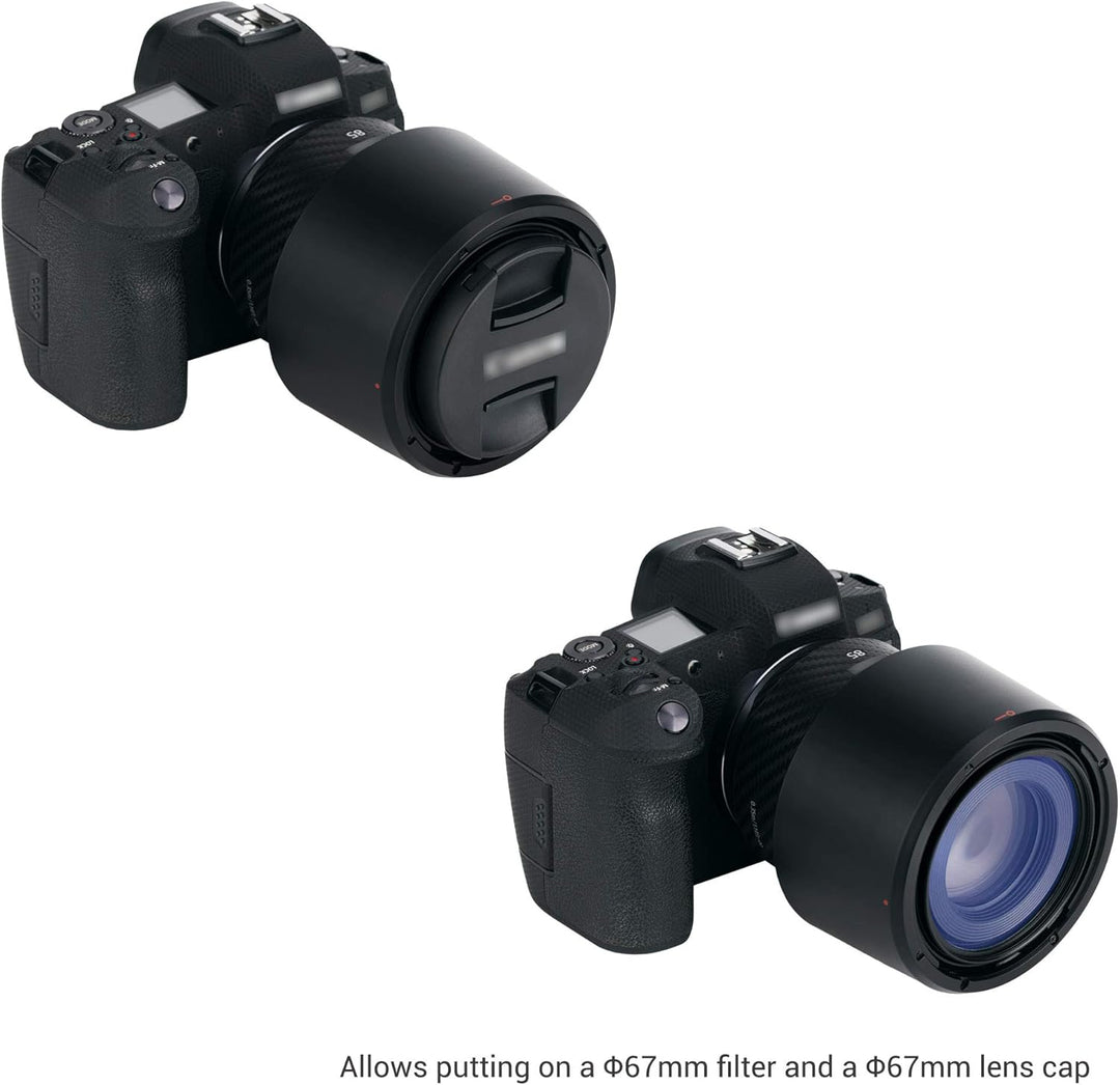 JJC ET-77 Gegenlichtblende kompatibel mit Canon RF 85 mm F2 Makro is STM Objektiv + EOS R R5 R6 RP R