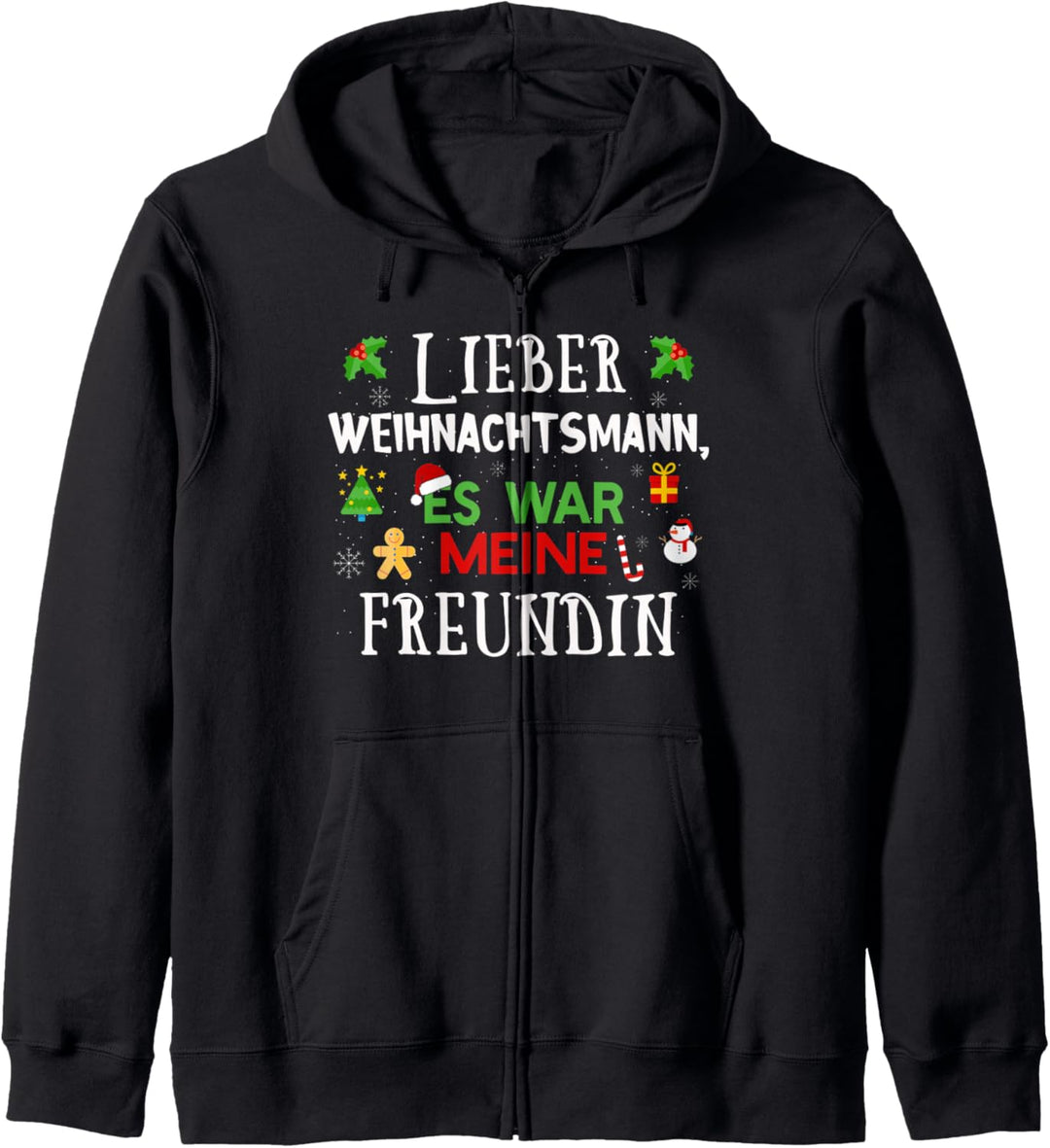 Lustiges Weihnachtsmann Freundin war es Freund Kapuzenjacke