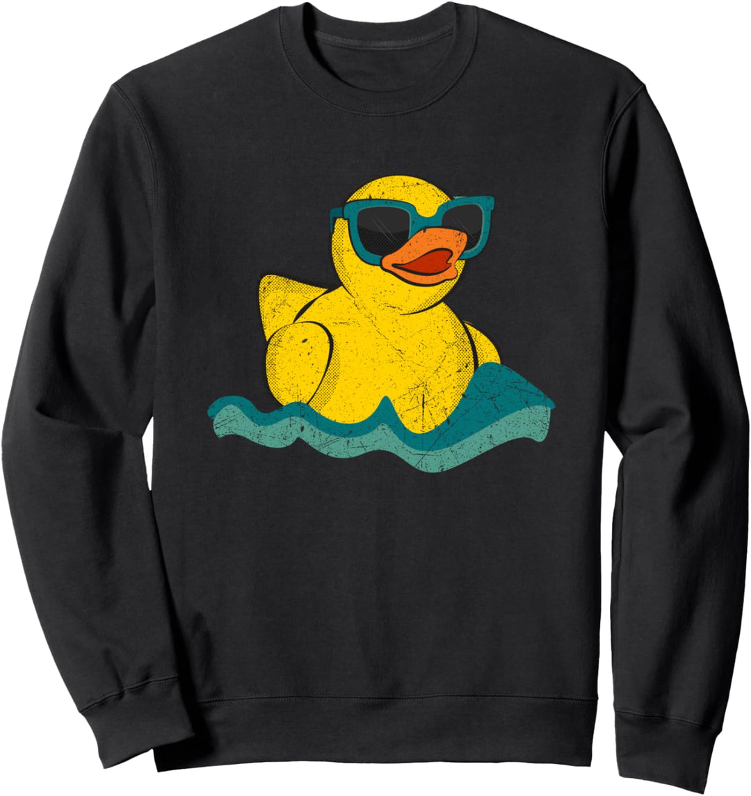 Lustige gelbe Gummiente süsses Entenküken liebt Enten Sweatshirt