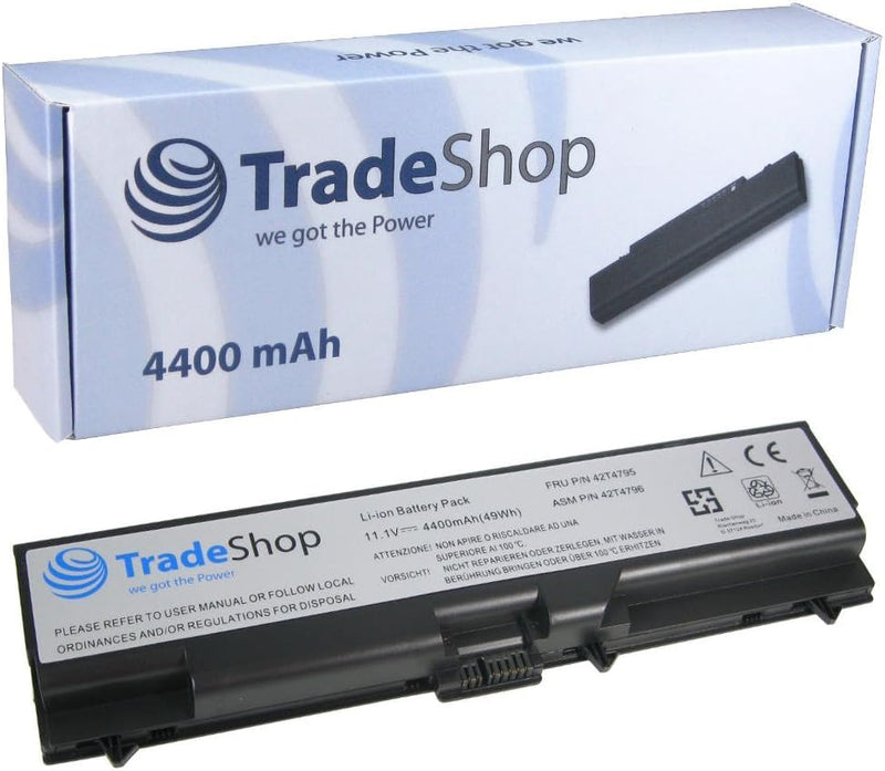 TradeShop Hochleistungs Li-Ion Akku 11,1V / 4400mAh für IBM Lenovo ThinkPad L430 L530 T430 T430i T53