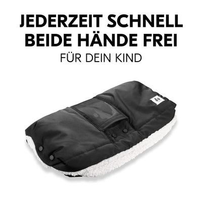 Hauck Handwärmer für Kinderwagen Buggy Fahrradanhänger, Handmuff mit Touchscreen Handy Tasche, Warme