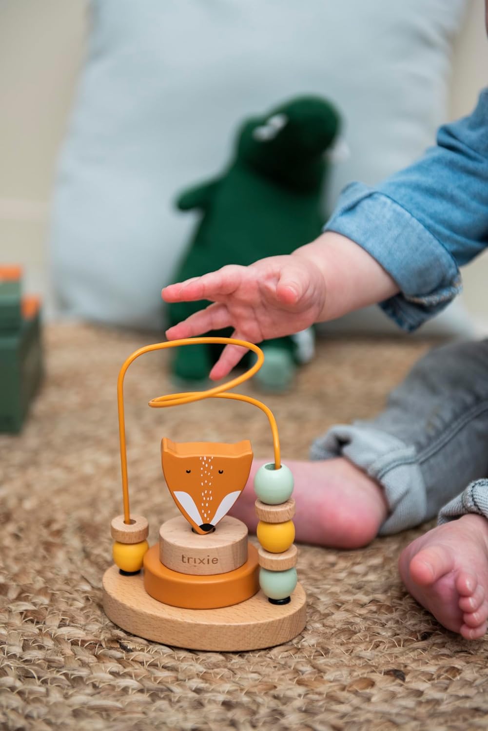 Trixie - Labyrinth mit Perlen aus Buchenholz, FSC Aktivitätsspielzeug für die Motorik des Babys – Mr