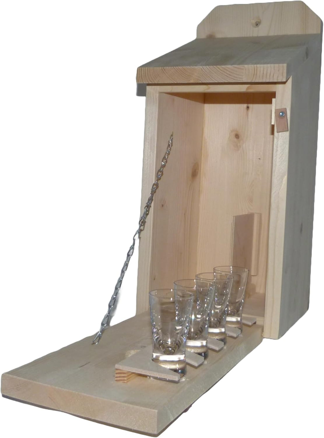 Vogelhaus Schnapsbar Garten Geschenk Zwitscherkasten mit Vogelmotiv