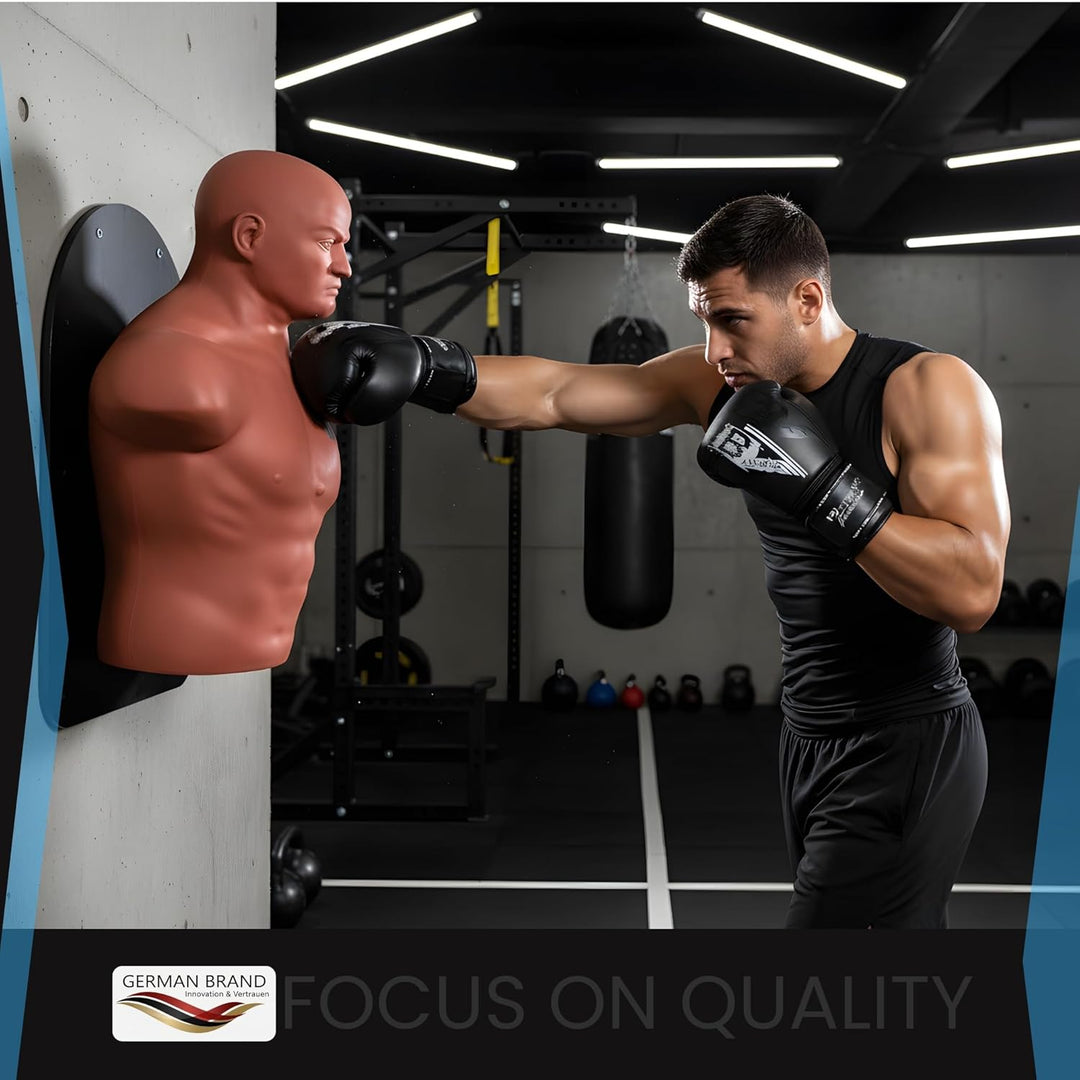 FOX-FIGHT Wand Box Dummy | Wandschlagpolster Punching Boxdummy Boxpuppe Boxing Man Trainingsdummy Sc