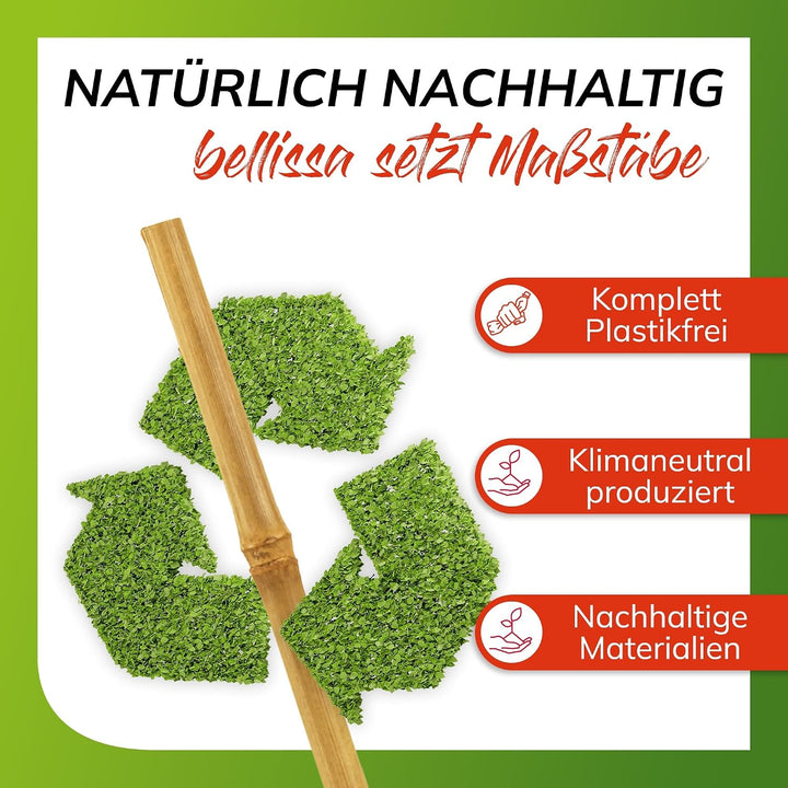 bellissa Bambusstäbe Rankhilfe Bambusstangen 100er-Set Bambusholz 120 cm | Pflanzenstütze für Rankpf