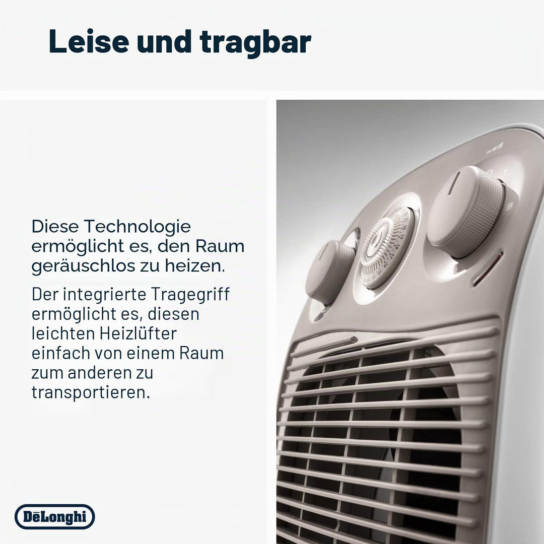 De'Longhi hfs50d22 Heizlüfter Vertical Edge, Weiss/Beige, Weiss/Beige
