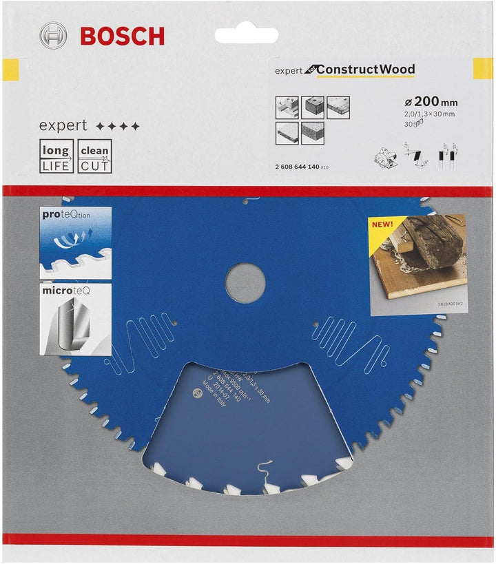 Bosch Professional Kreissägeblatt Expert for Construct Wood (Holz, 200 x 30 x 2 mm, 30 Zähne, Zubehö