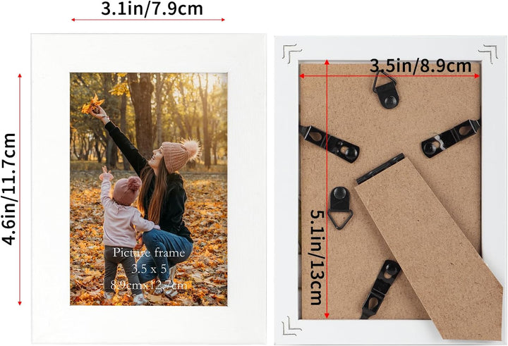 EXYGLO 12er Set Bilderrahmen 9x13 cm, Weisse Fotorahmen Collage für 13x9 cm Fotos und Bilder, Modern