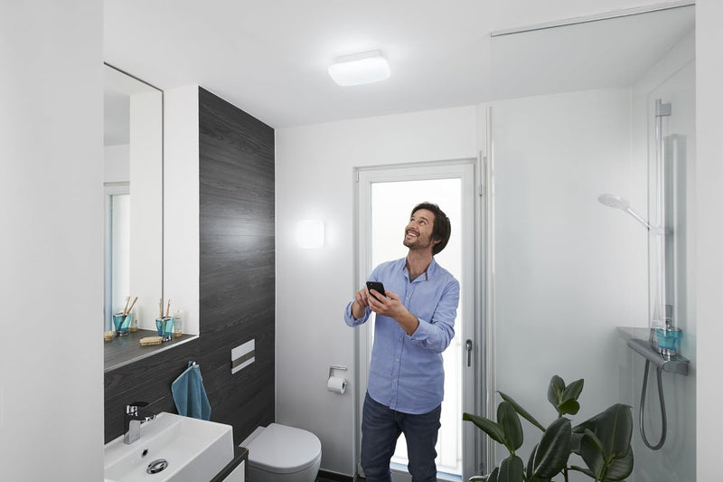 Ledvance Smart LED Deckenleuchte, white, 1200LM, 3000-6500K, 200mm x 200mm, IP44, Orbis Aqua Wandleu