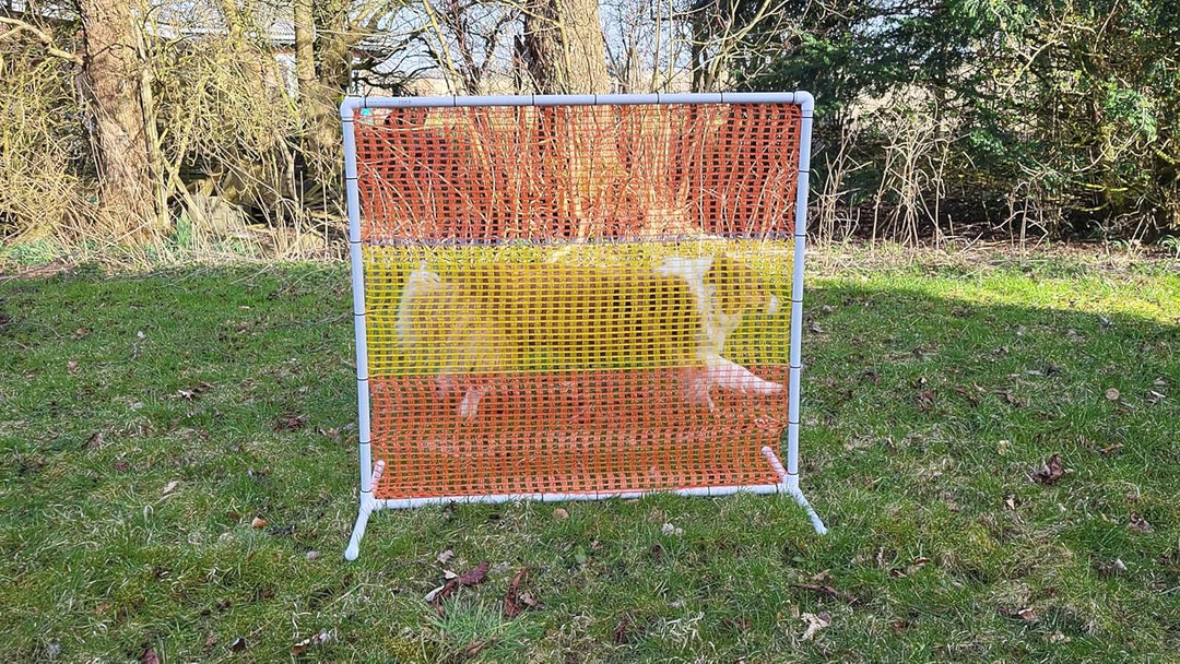2er Set HOOPERS Agility Zaun/FCI-KONFORM/gelb/orange/Gate/Gatter/Trennzaun, PVC, NADAC Hoopers
