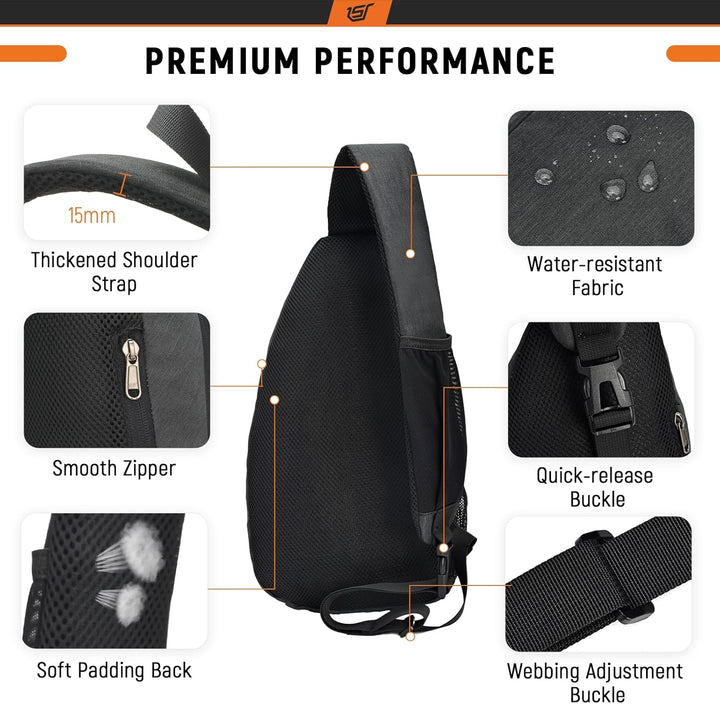 SKYSPER Brusttasche Schultertasche Leichte Sling Bag Herren Klein Schulter Tasche RFID-Schutz Crossb