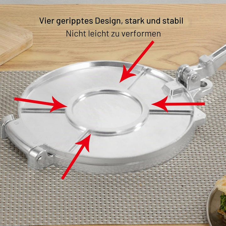 Tortilla-Presse, robuster manueller Tortilla-Maker, Roti-Maker, Mehl-Tortilla-Presse, Tortilla-Maker