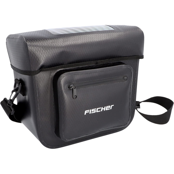 FISCHER Lenkertasche Plus Terra, Fahrradtasche, wasserdicht, schwarz, Volumen 7 Liter Volumen 7 Lite