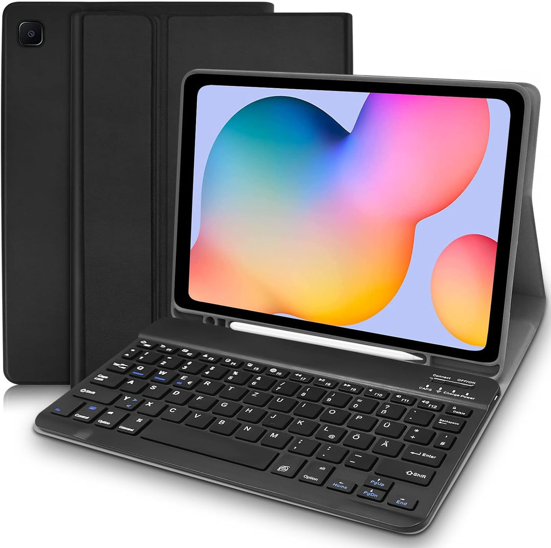 Hülle mit Tastatur für Samsung Galaxy Tab S6 Lite(Deutsches QWERTZ), Tab S6 Lite Hülle mit Pencil Ha