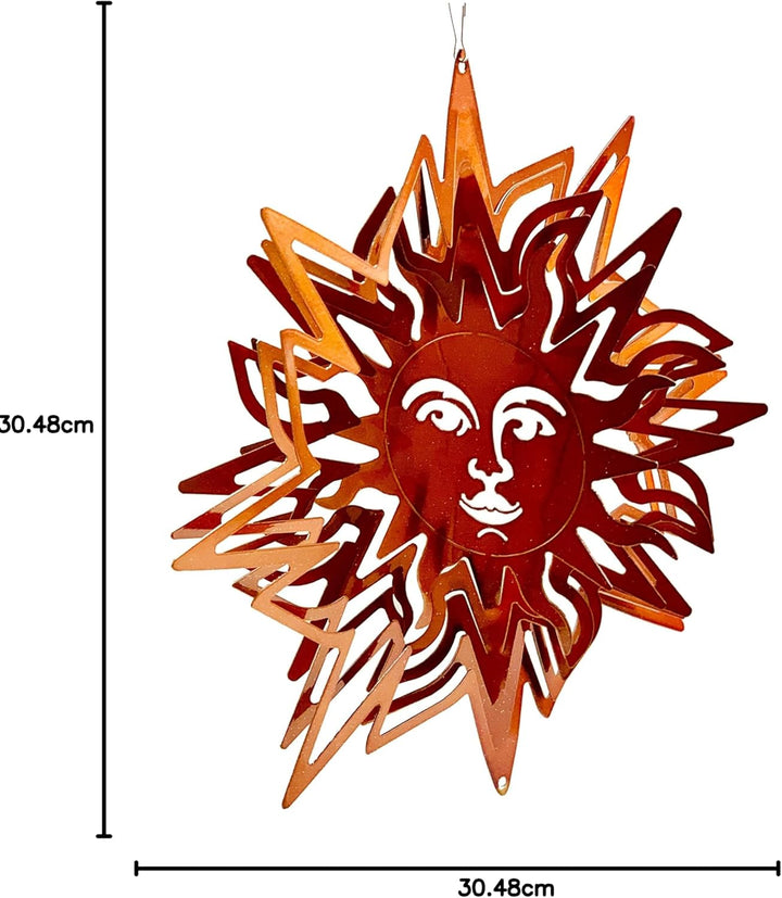 Dundee Deco W1010 Windspiel in Geschenkbox – 3D-Hängende Innen- und Aussendekoration – Mandala – Del