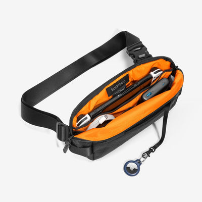 tomtoc Kompakt X-Pac Sling Bag, 4L Minimalistisch Brusttasche Umhängetasche Schultertasche für Herre