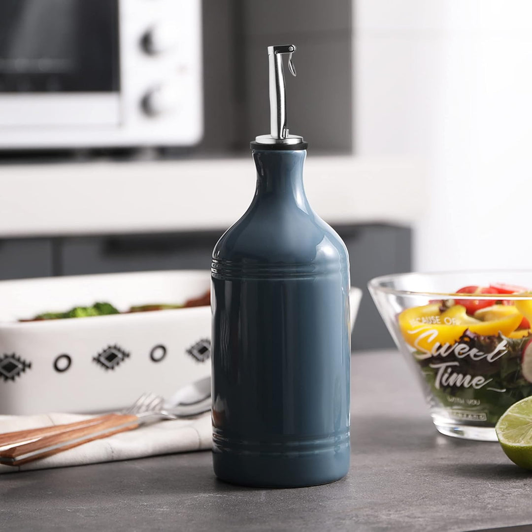 Sweejar Home Porzellan Olivenöl Spender Flasche, Opaque Oil Cruet schützt Öl, um Oxidation zu reduzi