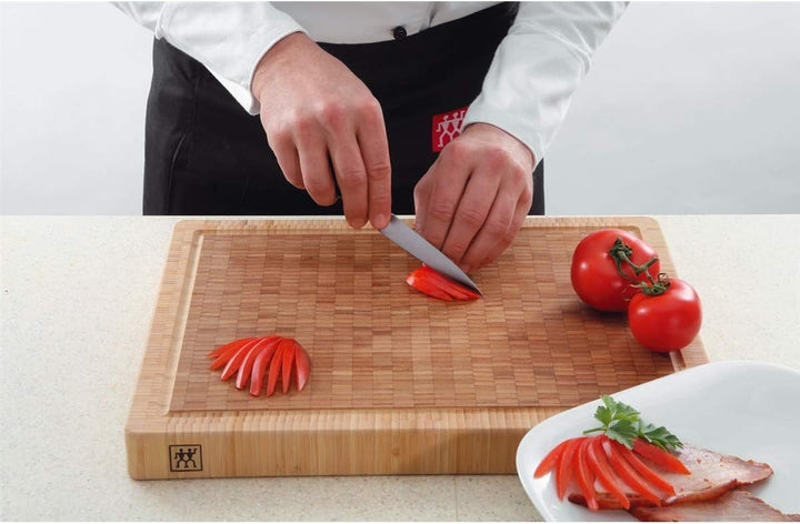 Zwilling Spices Mörser mit Stössel, Ø 11 cm, Granit, Schwarz & 30772100 Schneidbrett, Bambus, mittel
