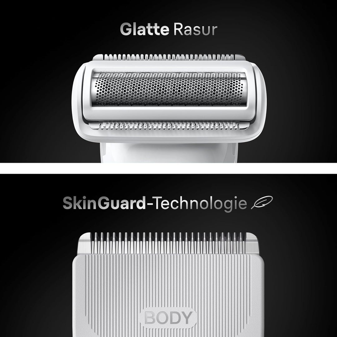 Braun Bodygroomer Series 7, Elektrischer Körperrasierer Herren mit 8 Zubehörteile, Kabelloser Trimme