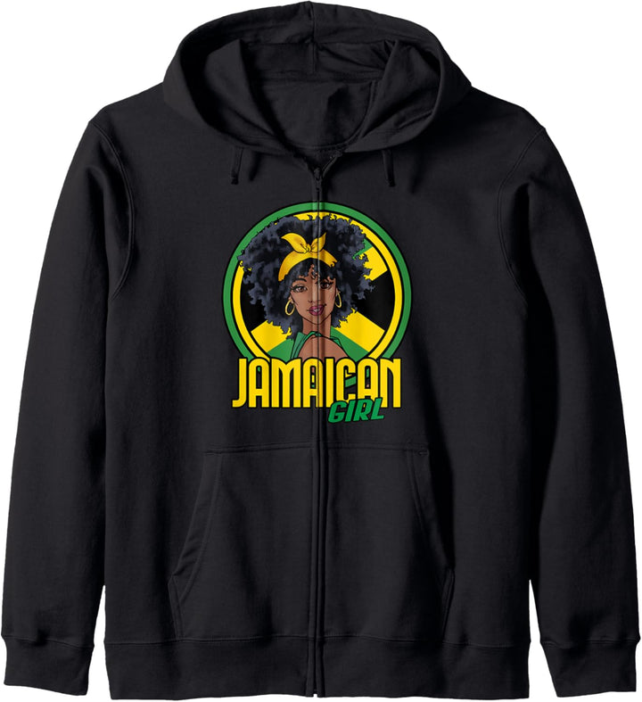 Jamaikanisches Madchen Jamaika Flagge Geschenk Jamaica Gift Kapuzenjacke