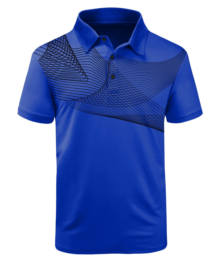 JACKETOWN Poloshirts Herren Kurzarm Hemd Männer Bedrucktes T-Shirts Outdoor Sport Atmungsaktiv Golf