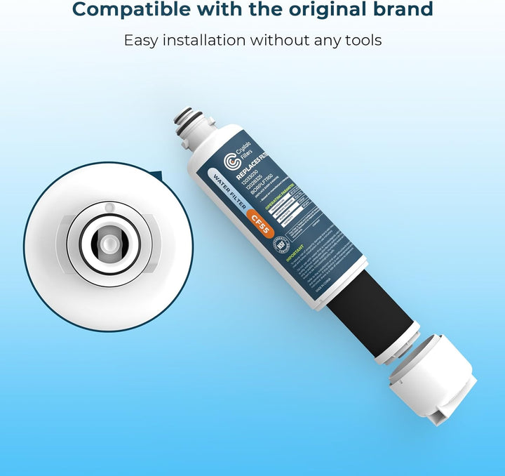 Crystala Filters BORPLFTR50 Ersatz für Bosch Ultra Clarity Pro Wasserfilter, kompatibel mit 12033030