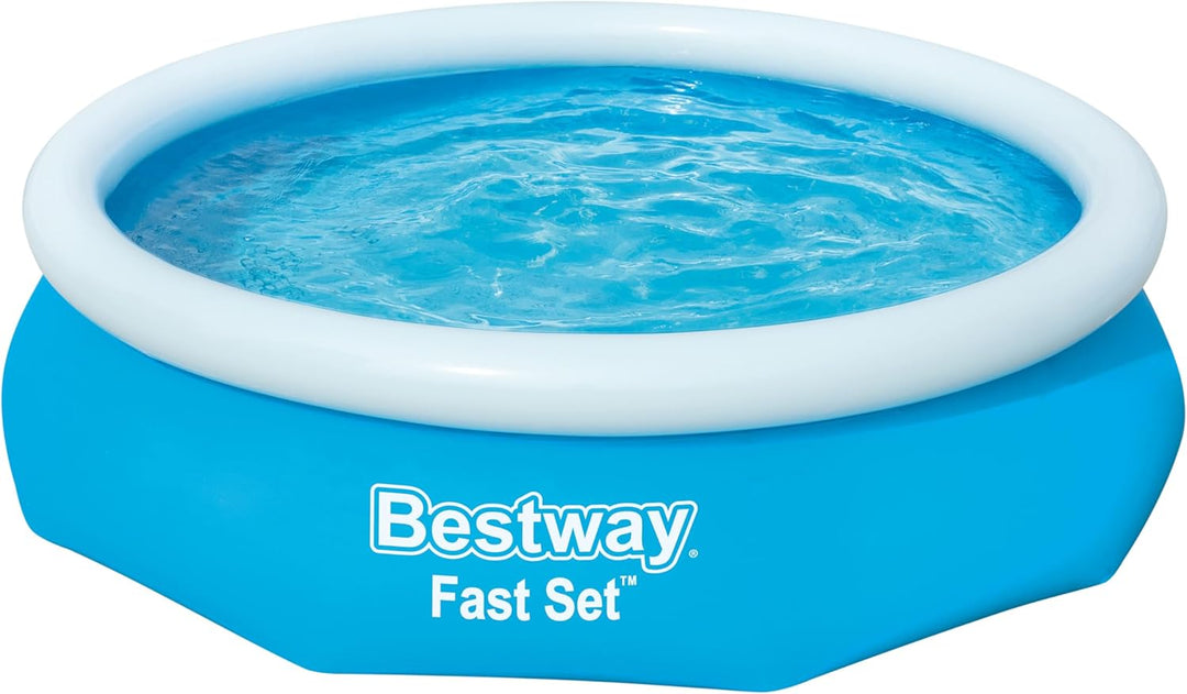 Bestway Fast Set Aufstellpool-Set mit Filterpumpe Ø 305 x 76 cm, blau, rund