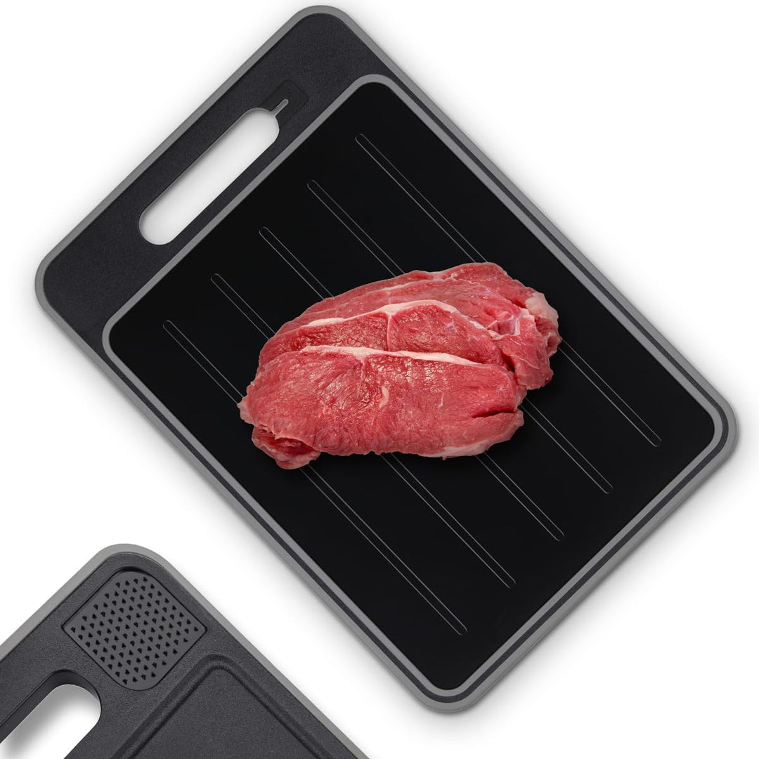 NK Auftaubrett für Lebensmittel + Schneidebrett (4-in-1), Auftauen, Schneiden, Reiben von Gewürzen u