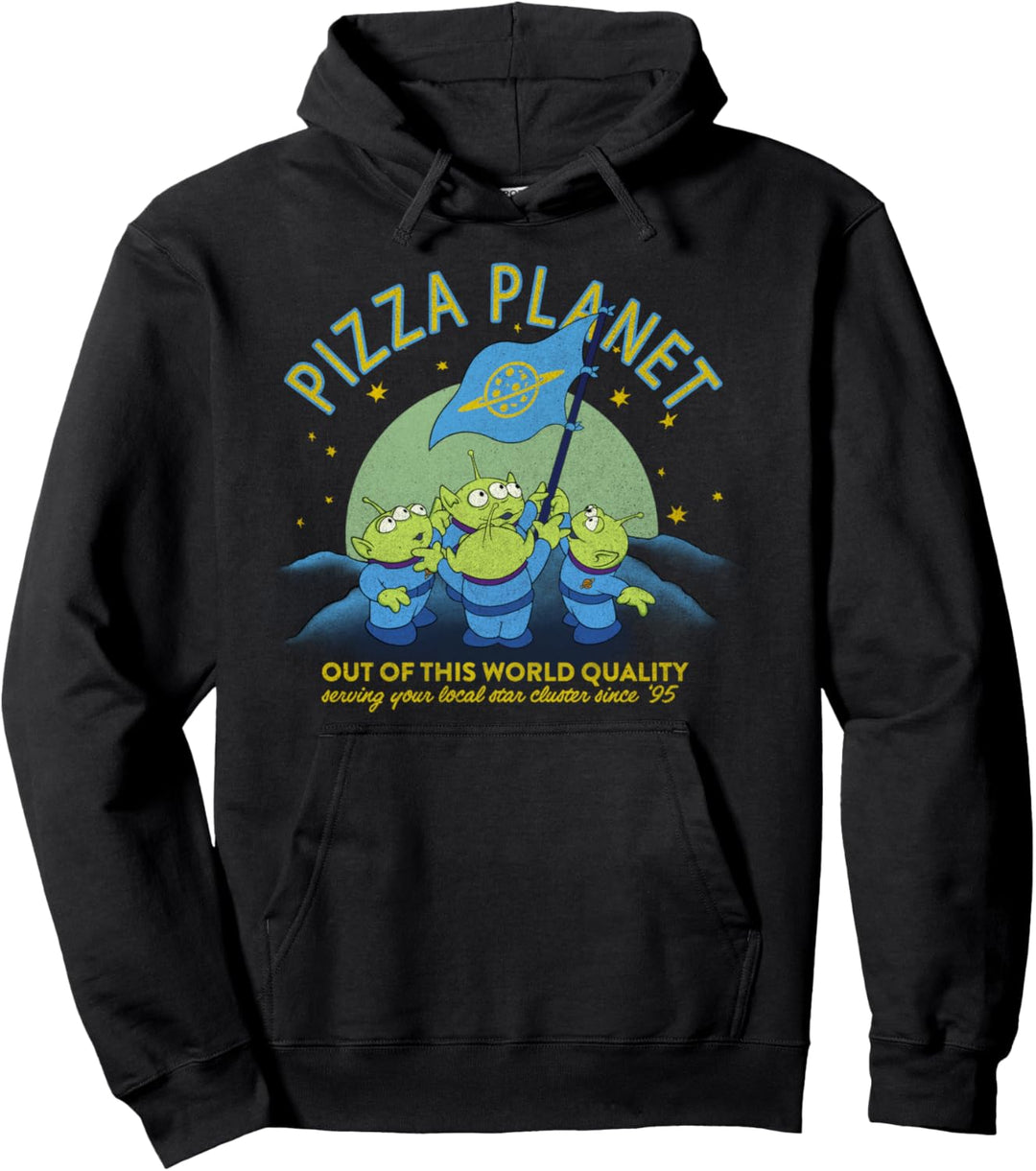 Disney Pixar Toy Story Aliens Pizza Planet Flag Pullover Hoodie