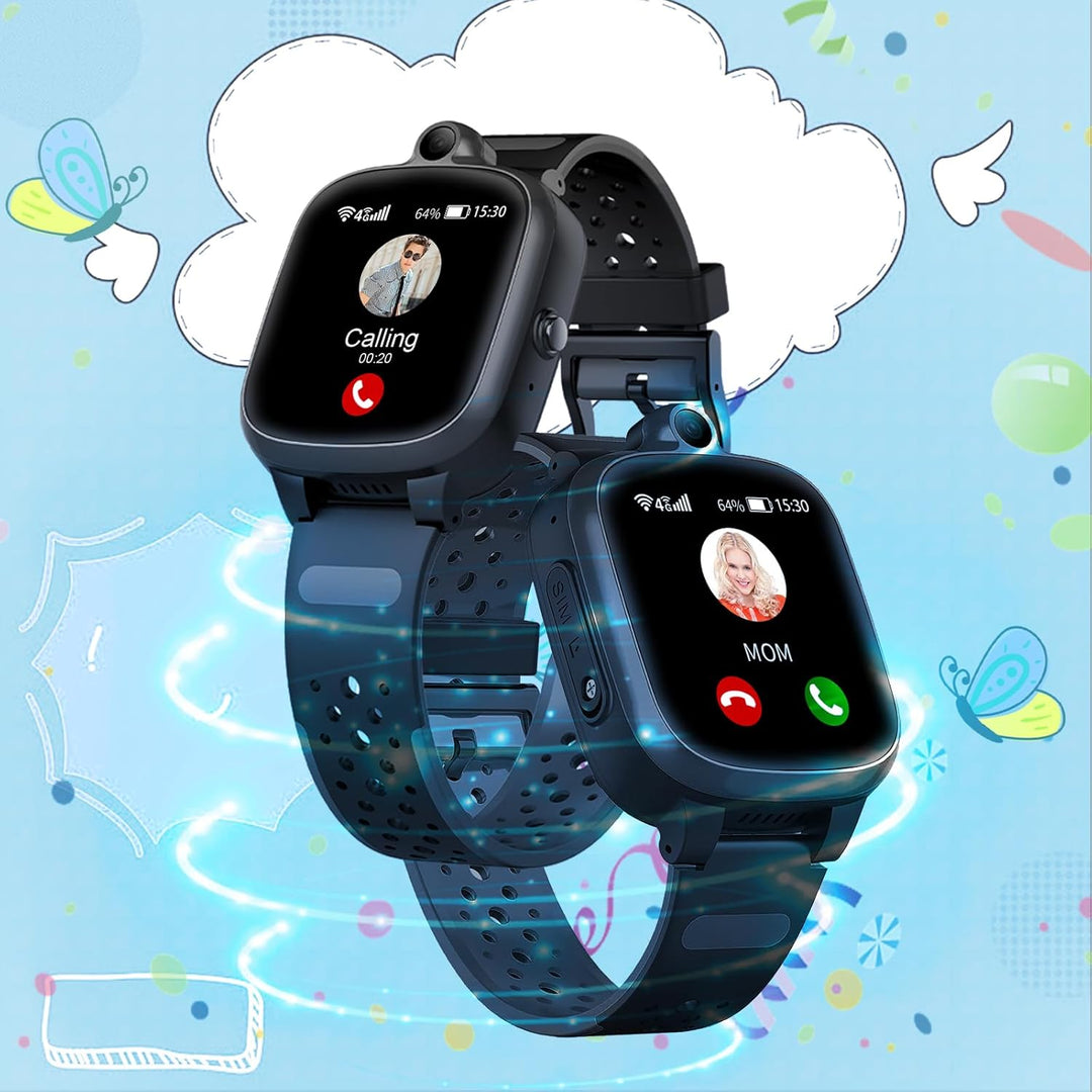 4G Smartwatch Kinder mit GPS und Telefon, Touchscreen Smart Watch Kinder mit WiFi, Videoanruf, Kamer