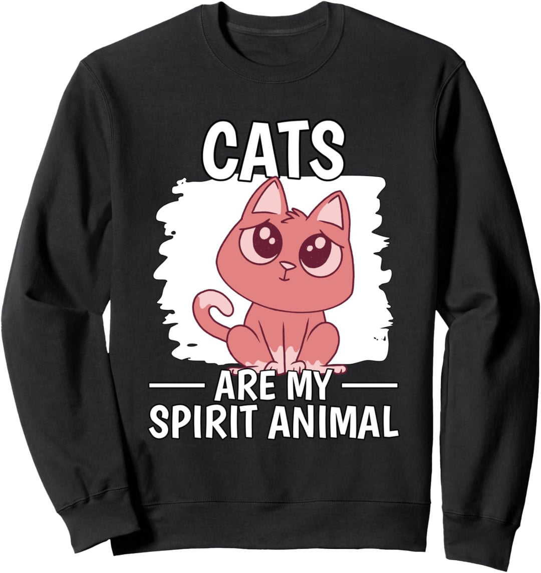 Cats Are My Spirit Animal Seelentier Geisttier Katze Sweatshirt