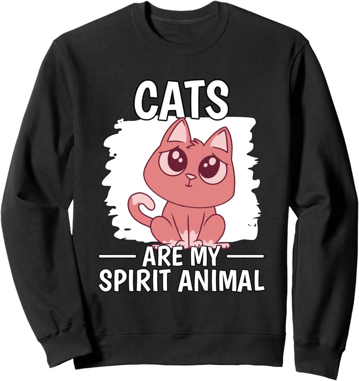 Cats Are My Spirit Animal Seelentier Geisttier Katze Sweatshirt