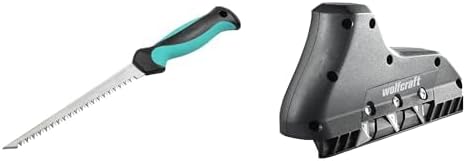 wolfcraft Hand-Stichsäge I 4033000 I Für Ausschnitte in Gipskarton & 3-fach Kantenhobel 4009000 – Tr