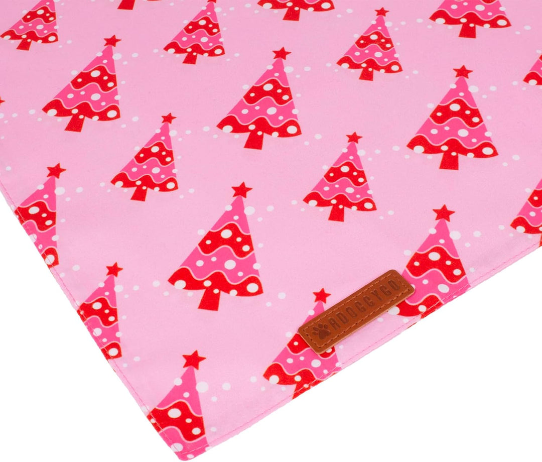 ADOGGYGO Hundehalstuch, Weihnachtsbaum, Weihnachtsmann, hochwertiger Stoff, verstellbare Passform, f