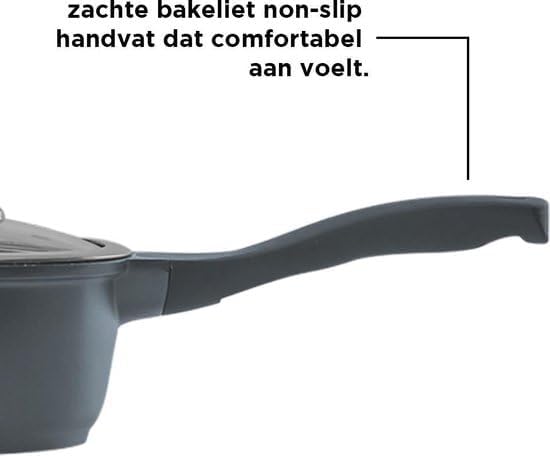 Royalty Line® BS1010M Topfset 13 Tlg. Silber- Töpfe Set geeignet für Induktion - Kochtopf Set & Pfan